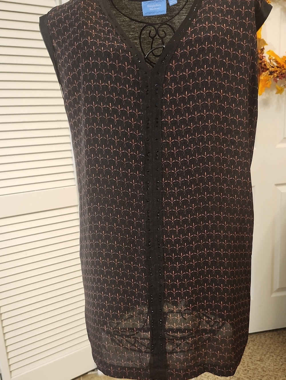 Simply Vera Vera Wang Black Sleeveless Tunic